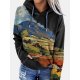 Women's Hoodie Pullover Graphic Front Pocket Daily Going out Casual Streetwear Hoodies Sweatshirts  Loose Blue Wine Army Green