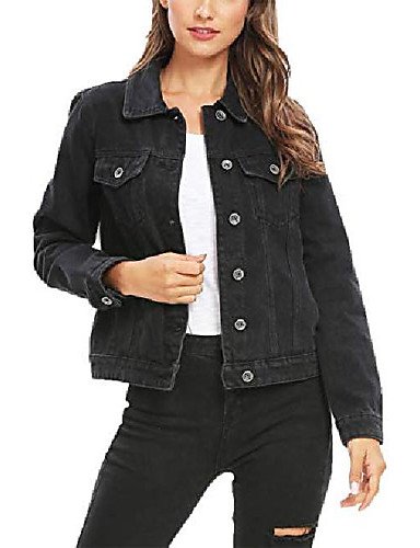 Jacket Women Jean Jacket Women Vintage Washed Long Sleeve Classic Jean Jacket