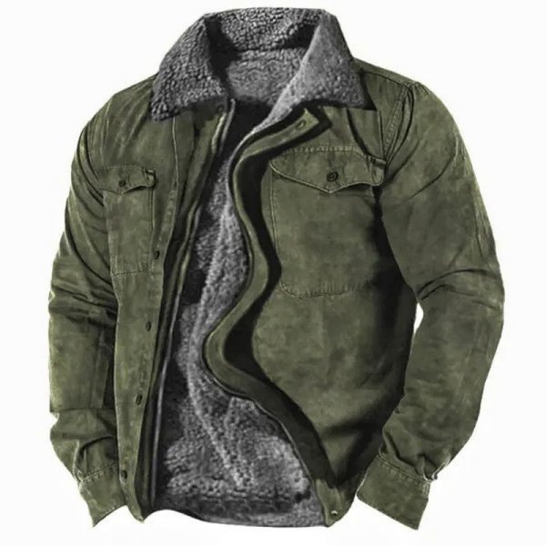 Trendy lapel zippered hoodie