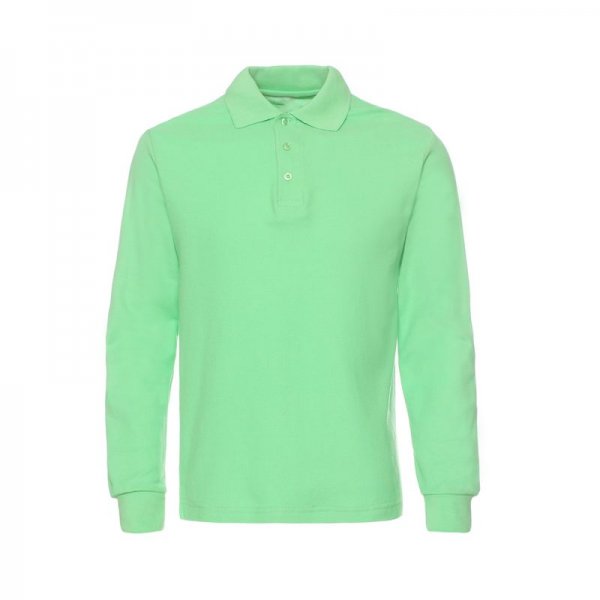 Long sleeved cotton polo shirt