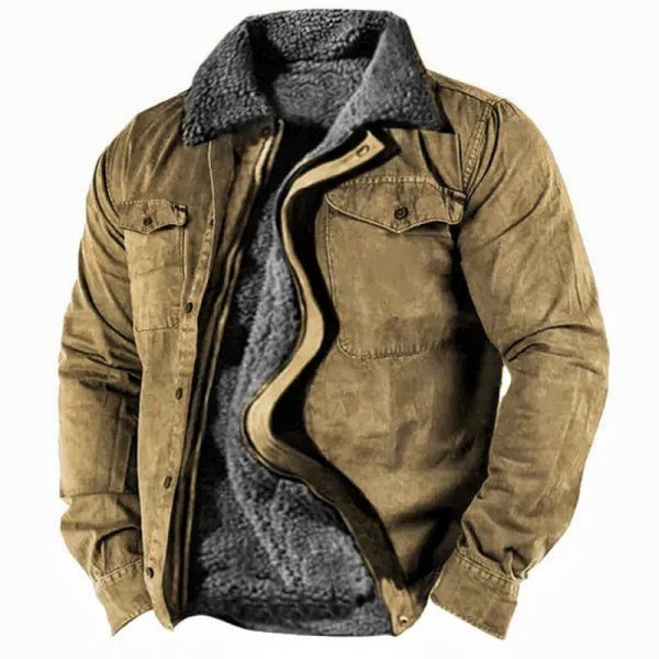 Trendy lapel zippered hoodie