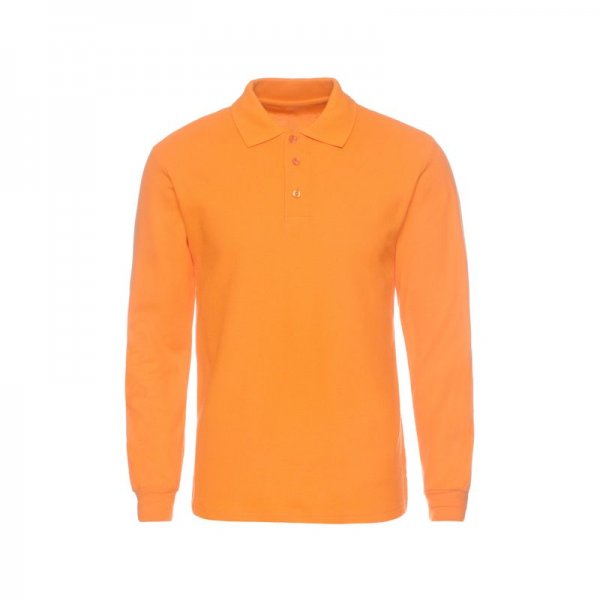 Long sleeved cotton polo shirt