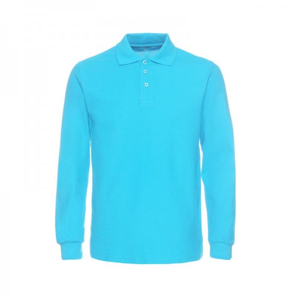 Long sleeved cotton polo shirt